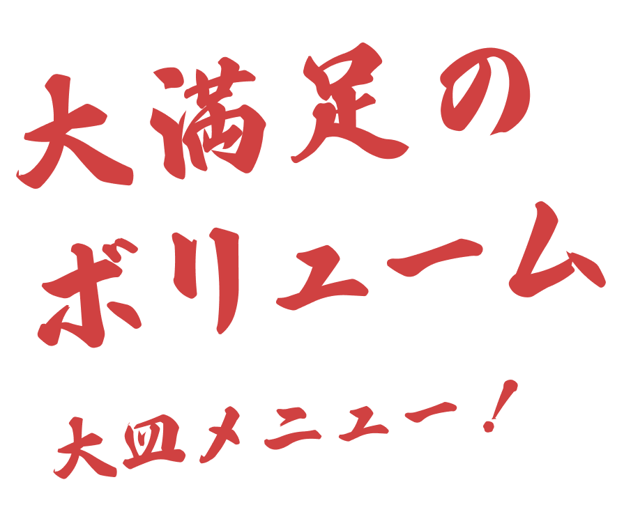 大満足のボリューム
